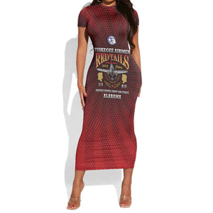 Personalized Tuskegee Red Tails Airmen Short Sleeve Bodycon Dress WWII Legacy Tribute - African Pride