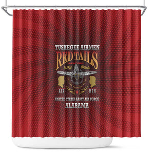 Tuskegee Red Tails Airmen Shower Curtain WWII Legacy Tribute - African Pride