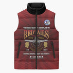 Personalized Red Tails Legacy Sleeveless Puffer Jacket Tuskegee Airmen WWII Heroes