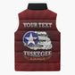 Personalized Red Tails Legacy Sleeveless Puffer Jacket Tuskegee Airmen WWII Heroes