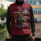 Personalized Red Tails Legacy Sleeveless Puffer Jacket Tuskegee Airmen WWII Heroes