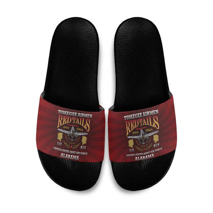 Red Tails Legacy Slide Sandals Tuskegee Airmen WWII Heroes