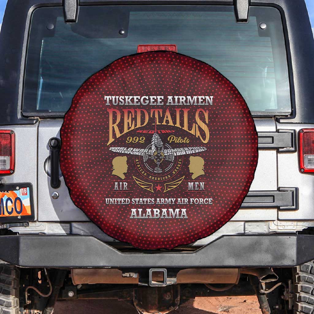 Tuskegee Red Tails Airmen Spare Tire Cover WWII Legacy Tribute - African Pride