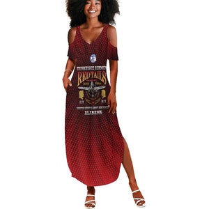 Personalized Tuskegee Red Tails Airmen Summer Maxi Dress WWII Legacy Tribute - African Pride