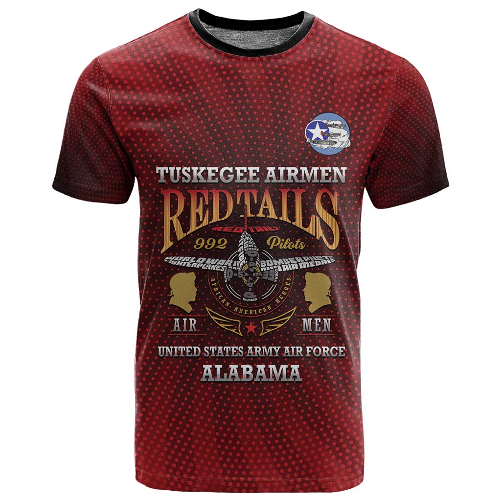 Personalized Tuskegee Red Tails Airmen T shirt WWII Legacy Tribute - African Pride