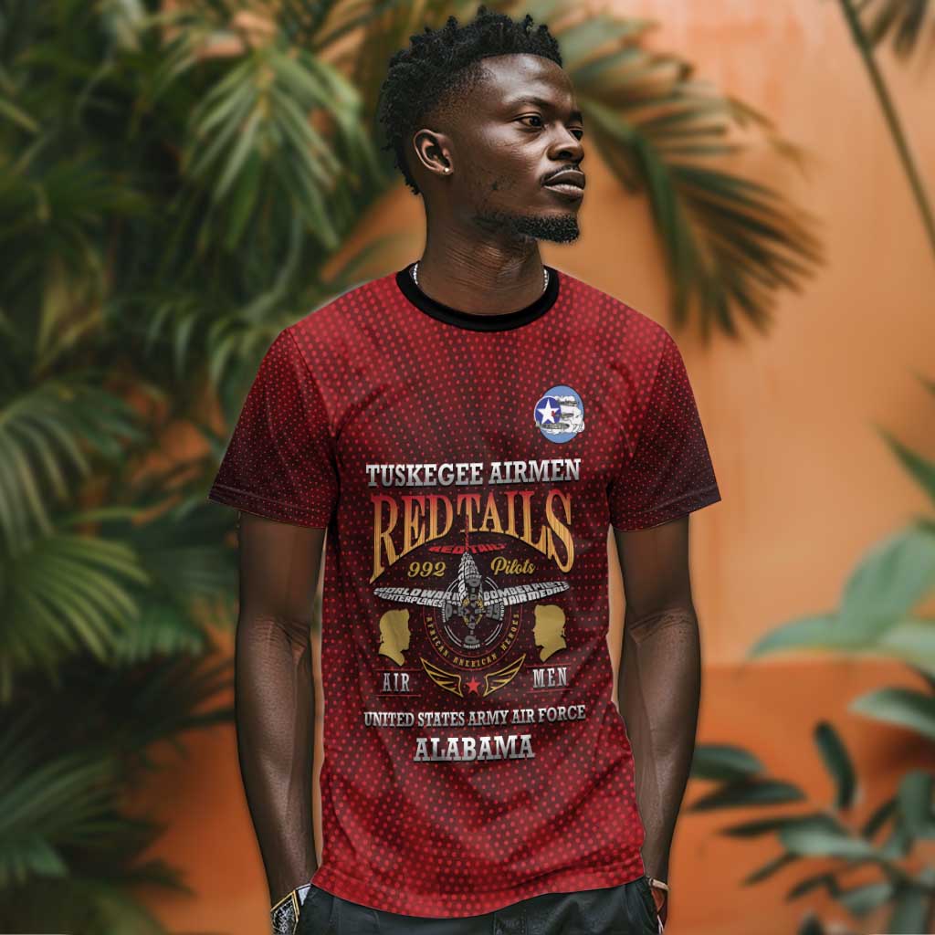 Personalized Tuskegee Red Tails Airmen T shirt WWII Legacy Tribute - African Pride