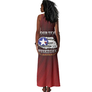 Personalized Tuskegee Red Tails Airmen Tank Maxi Dress WWII Legacy Tribute - African Pride