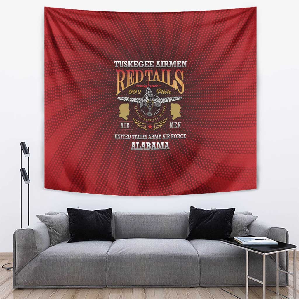 Tuskegee Red Tails Airmen Tapestry WWII Legacy Tribute - African Pride