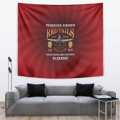 Tuskegee Red Tails Airmen Tapestry WWII Legacy Tribute - African Pride
