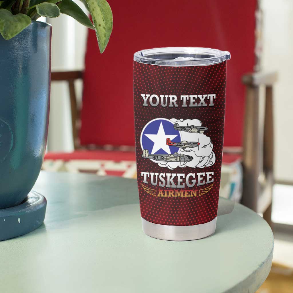 Personalized Tuskegee Red Tails Airmen Tumbler Cup WWII Legacy Tribute - African Pride