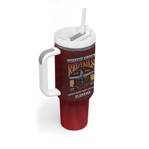Personalized Tuskegee Red Tails Airmen Tumbler With Handle WWII Legacy Tribute - African Pride