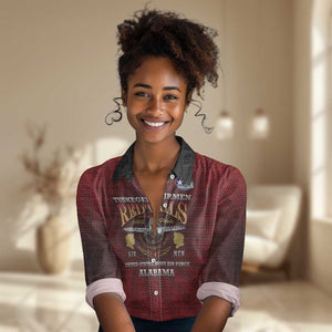 Personalized Tuskegee Red Tails Airmen Women Casual Shirt WWII Legacy Tribute - African Pride