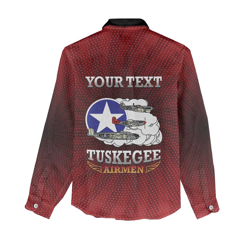 Personalized Tuskegee Red Tails Airmen Women Casual Shirt WWII Legacy Tribute - African Pride