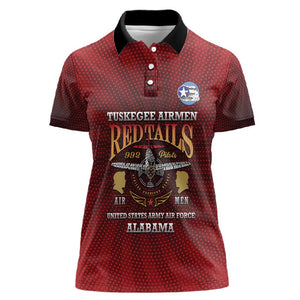 Personalized Tuskegee Red Tails Airmen Women Polo Shirt WWII Legacy Tribute - African Pride