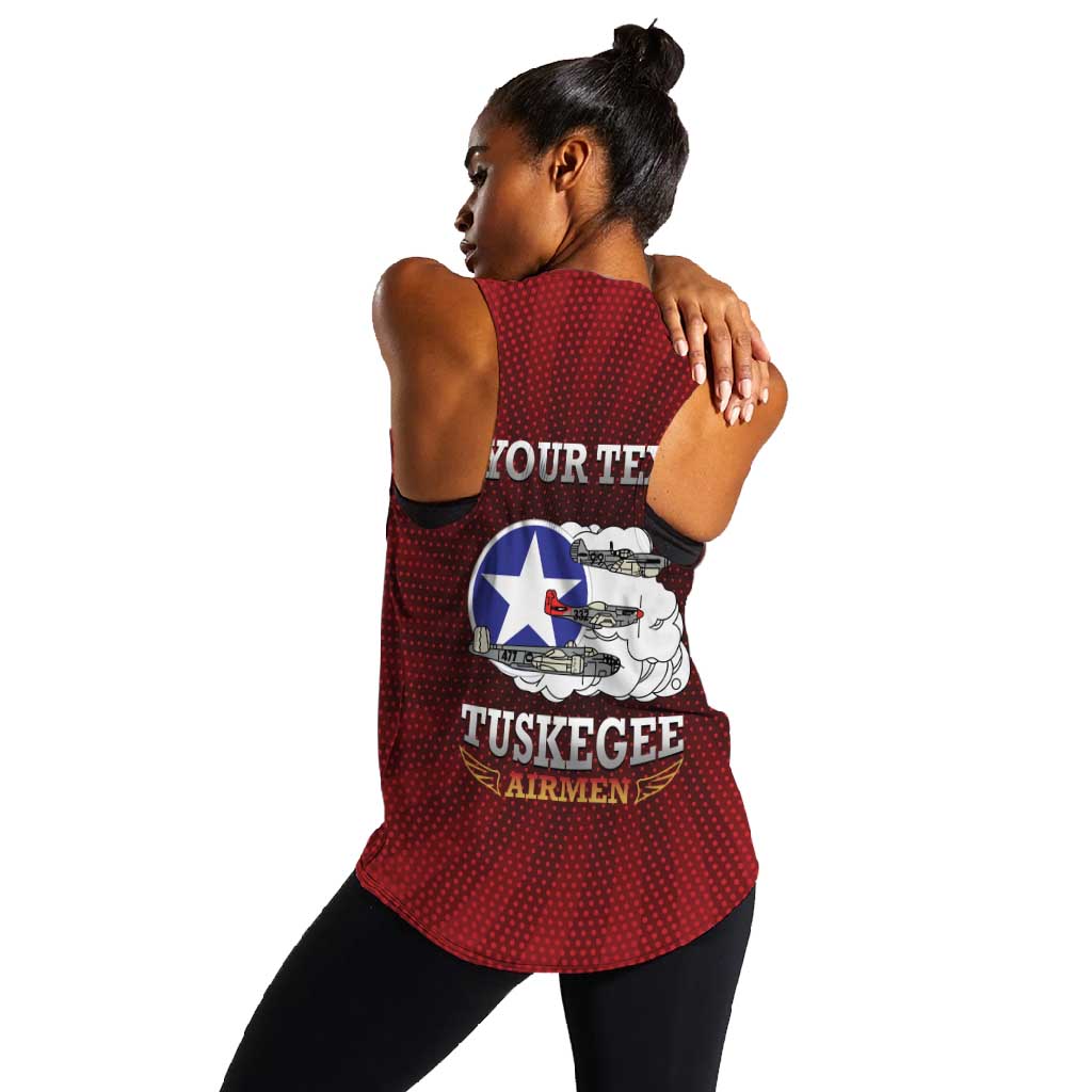 Personalized Tuskegee Red Tails Airmen Women Racerback Tank WWII Legacy Tribute - African Pride