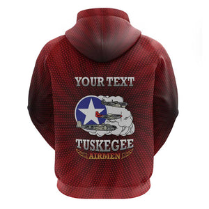 Personalized Tuskegee Red Tails Airmen Zip Hoodie WWII Legacy Tribute - African Pride