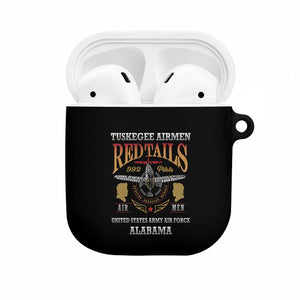 Red Tails Legacy AirPods Case Tuskegee Airmen WWII Heroes - Black Color