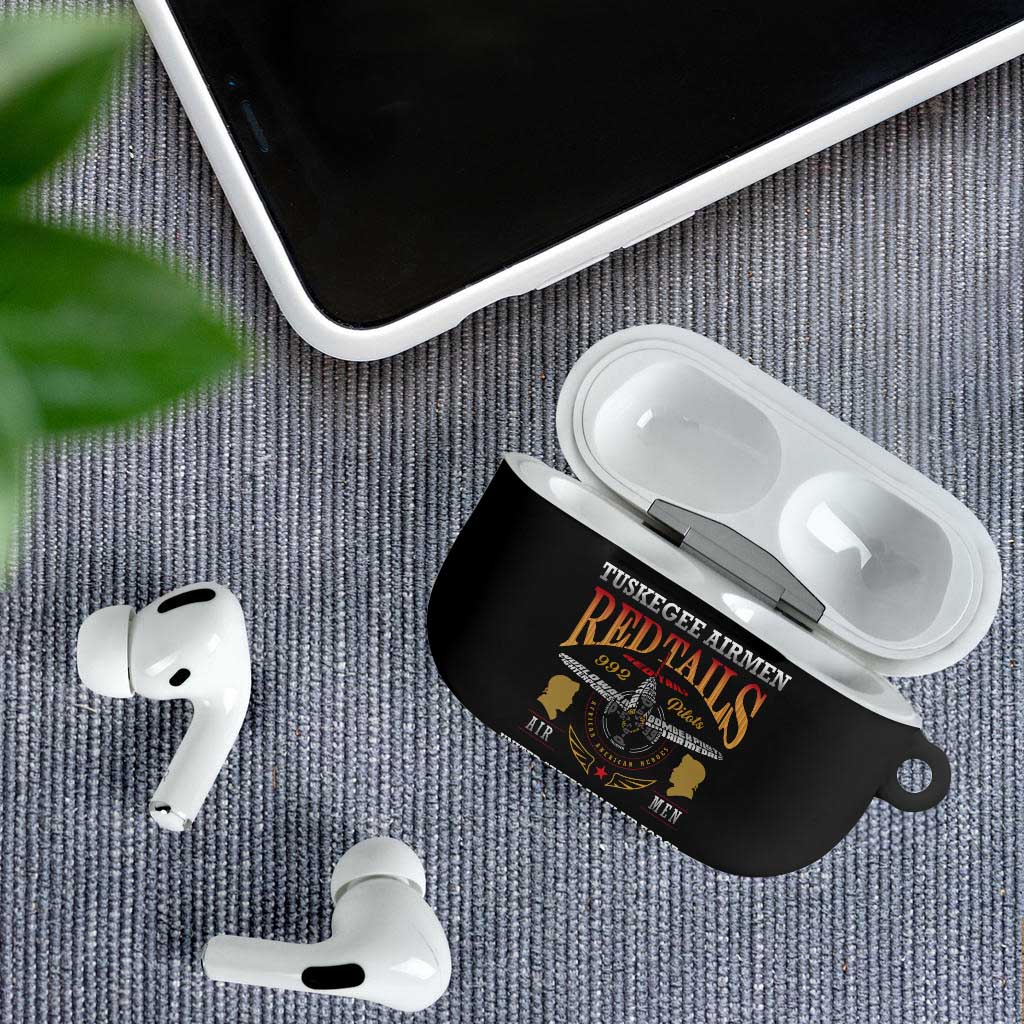 Red Tails Legacy AirPods Case Tuskegee Airmen WWII Heroes - Black Color