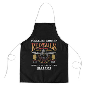 Red Tails Legacy Apron Tuskegee Airmen WWII Heroes - Black Color