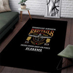 Red Tails Legacy Area Rug WWII Legacy Tribute - Black Color - African Pride