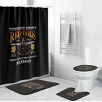Red Tails Legacy Bathroom Set Tuskegee Airmen WWII Heroes - Black Color