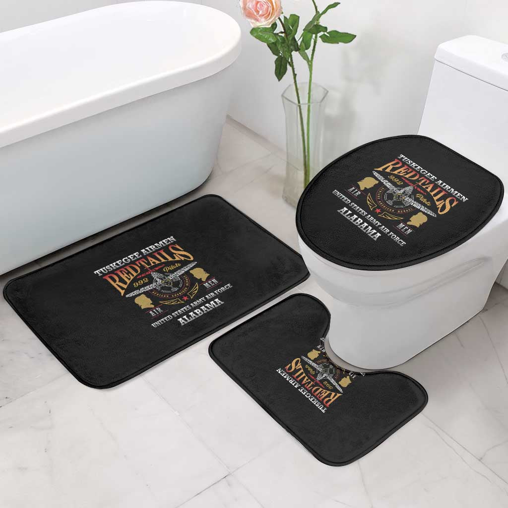 Red Tails Legacy Bathroom Set Tuskegee Airmen WWII Heroes - Black Color