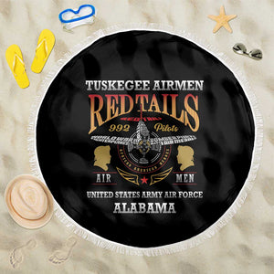 Red Tails Legacy Beach Blanket WWII Legacy Tribute - Black Color - African Pride