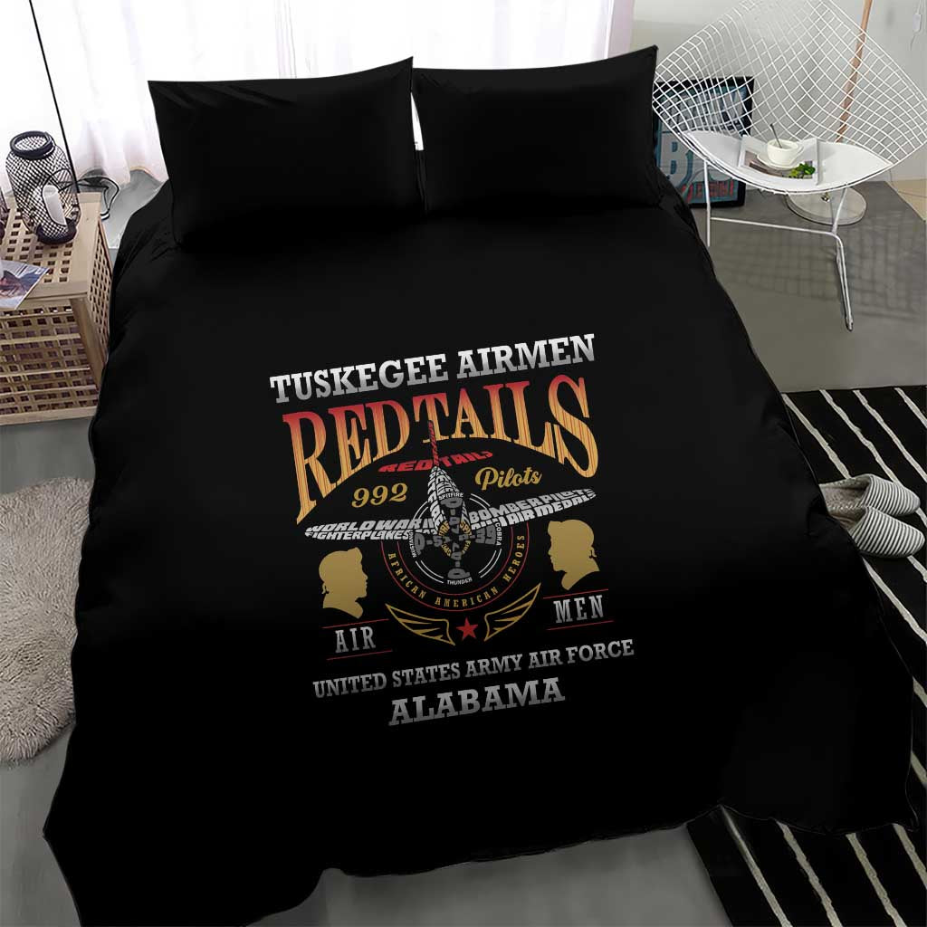 Red Tails Legacy Bedding Set WWII Legacy Tribute - Black Color - African Pride