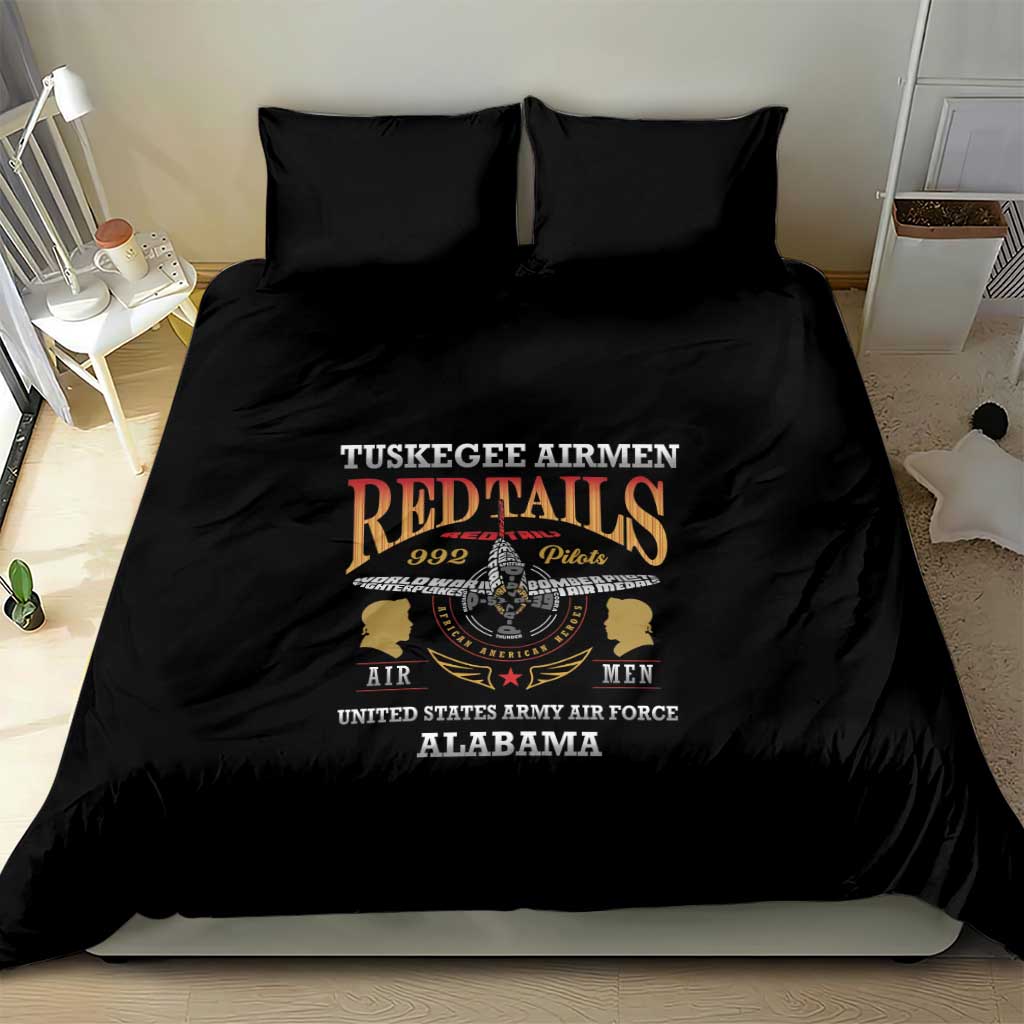 Red Tails Legacy Bedding Set WWII Legacy Tribute - Black Color - African Pride