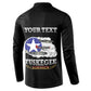 Personalized Red Tails Legacy Button Sweatshirt Tuskegee Airmen WWII Heroes - Black Color