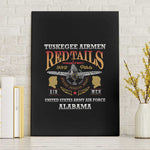 Red Tails Legacy Canvas Wall Art WWII Legacy Tribute - Black Color - African Pride