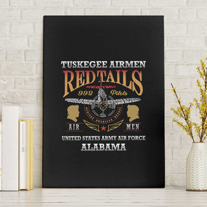 Red Tails Legacy Canvas Wall Art WWII Legacy Tribute - Black Color - African Pride