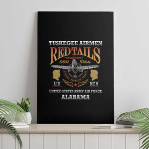 Red Tails Legacy Canvas Wall Art WWII Legacy Tribute - Black Color - African Pride