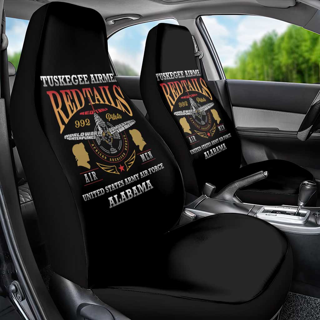 Red Tails Legacy Car Seat Cover WWII Legacy Tribute - Black Color - African Pride
