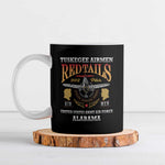 Personalized Red Tails Legacy Ceramic Mug Tuskegee Airmen WWII Heroes - Black Color
