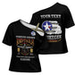Personalized Red Tails Legacy Cross Shoulder Shirt Tuskegee Airmen WWII Heroes - Black Color