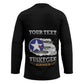 Personalized Red Tails Legacy Hockey Jersey Tuskegee Airmen WWII Heroes - Black Color