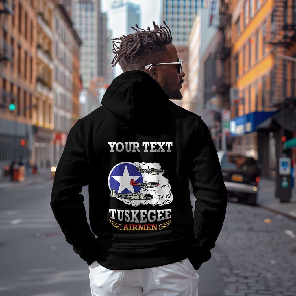 Personalized Red Tails Legacy Hoodie WWII Legacy Tribute - Black Color - African Pride