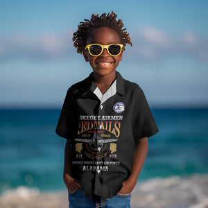 Personalized Red Tails Legacy Kid Hawaiian Shirt WWII Legacy Tribute - Black Color - African Pride