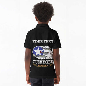 Personalized Red Tails Legacy Kid Polo Shirt WWII Legacy Tribute - Black Color - African Pride