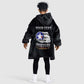 Personalized Red Tails Legacy Kid Wearable Blanket Hoodie WWII Legacy Tribute - Black Color - African Pride