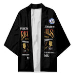 Personalized Red Tails Legacy Kimono Tuskegee Airmen WWII Heroes - Black Color