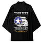 Personalized Red Tails Legacy Kimono Tuskegee Airmen WWII Heroes - Black Color