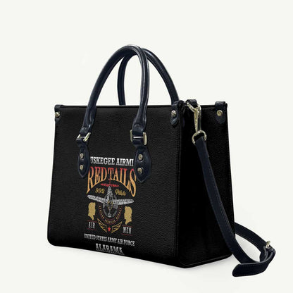 Red Tails Legacy Leather Bag Tuskegee Airmen WWII Heroes - Black Color