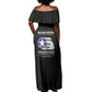 Personalized Red Tails Legacy Off Shoulder Maxi Dress WWII Legacy Tribute - Black Color - African Pride