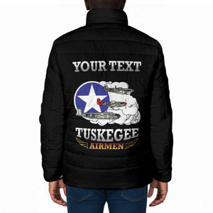 Personalized Red Tails Legacy Padded Jacket Tuskegee Airmen WWII Heroes - Black Color