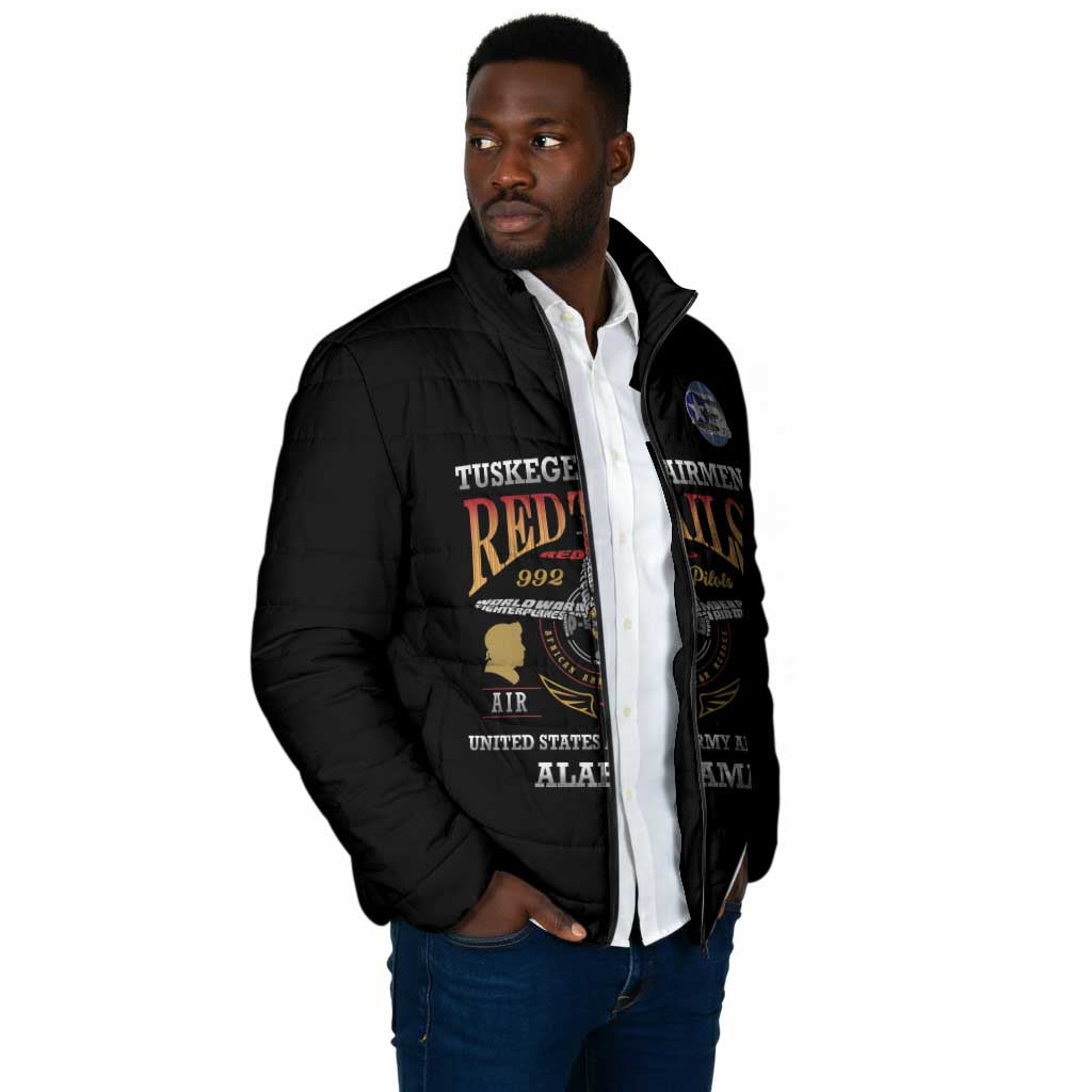 Personalized Red Tails Legacy Padded Jacket Tuskegee Airmen WWII Heroes - Black Color