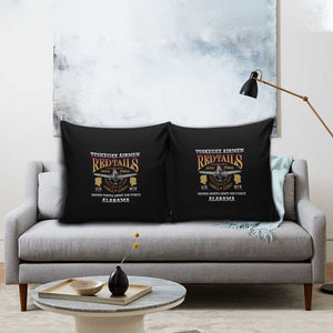 Red Tails Legacy Pillow Cover Tuskegee Airmen WWII Heroes - Black Color