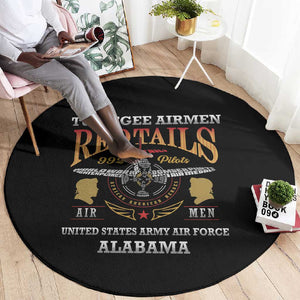 Red Tails Legacy Round Carpet WWII Legacy Tribute - Black Color - African Pride