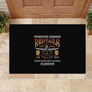 Red Tails Legacy Rubber Doormat WWII Legacy Tribute - Black Color - African Pride